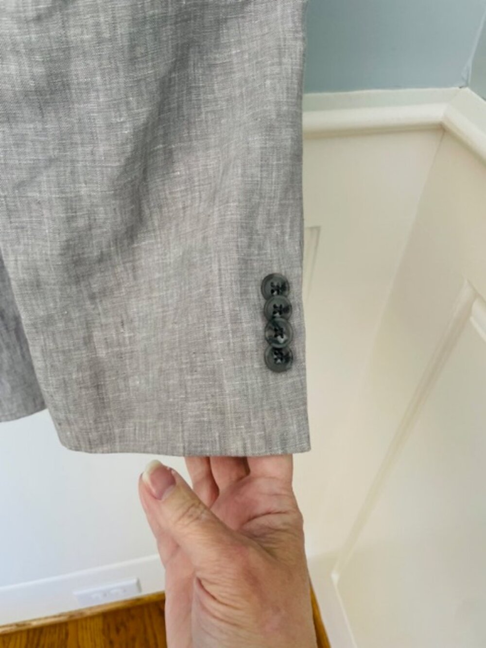 Joseph Abboud 100% Linen Suit Light Gray Summer Tailored 2 Piece Men's 48R X 38 - Picture 5 of 13